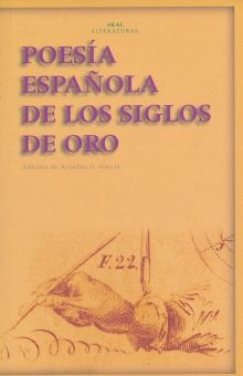 POESIA ESPAÑOLA DE LOS SIGLOS DE ORO