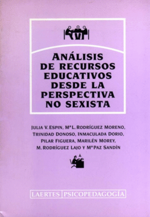 ANALISIS DE RECURSOS EDUCATIVOS DESDE LA PERSPECTIVA NO SEXISTA: